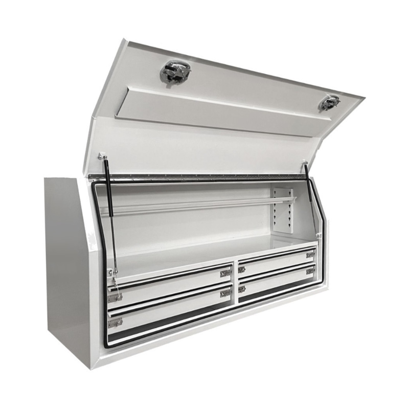 1700 x 600 x 820mm Aluminium Full Side Opening 4 Drawer Slide Ute Tool Box Truck Trailer Toolbox Shelving