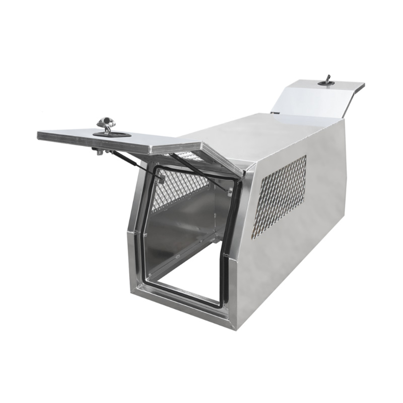 1770 x 700 x 820mm Aluminium Ute Tool Box Truck Trailer Half Dog Box Cage Mesh Part Canopy Toolbox