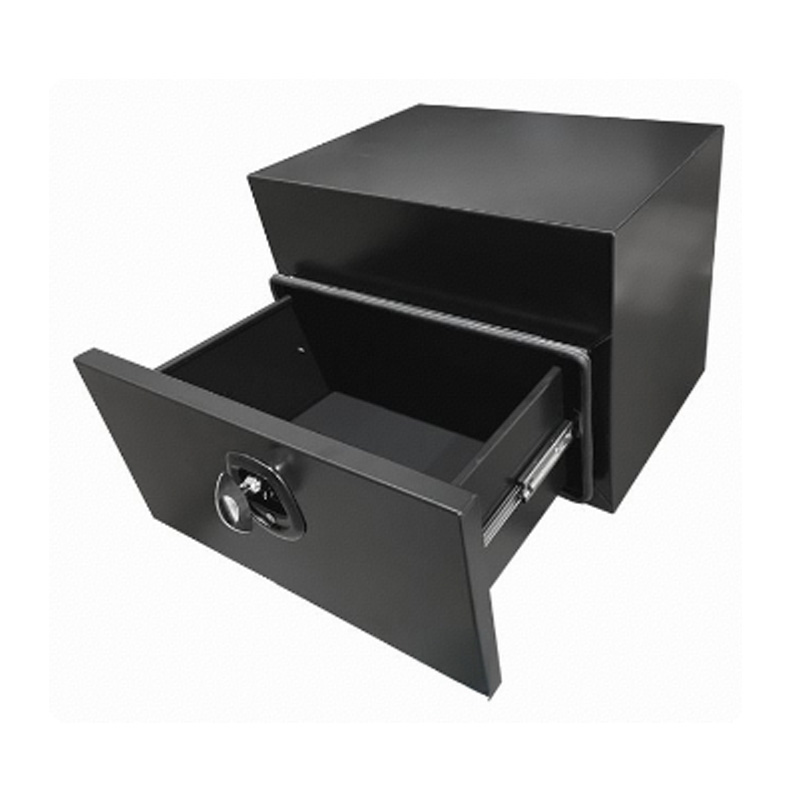 600 x 500 x 500mm Black Aluminium Under Tray Slide Drawer Body Tool box Truck Storage Toolbox