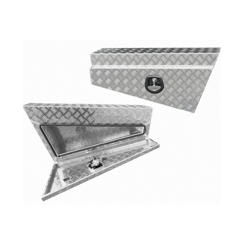 940 x 230 x 400mm Aluminium SET PAIR Ute Toolbox Truck Storage Under Body Tray Storage Strap Tool Box Off Road Tapper