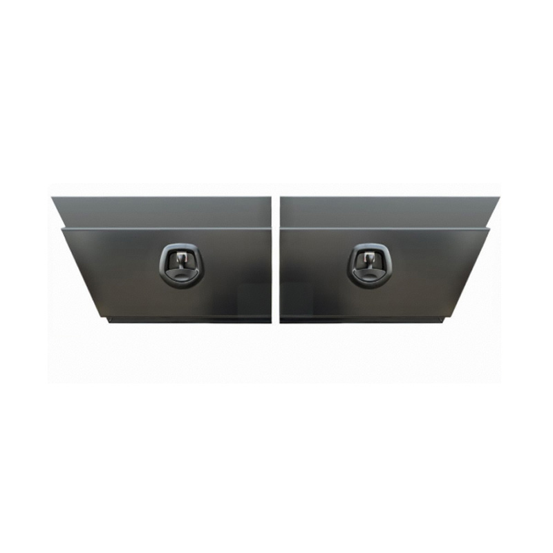750 x 230 x 400mm Aluminium SET PAIR Ute Toolbox Truck Storage Under Body Tray Storage Strap Tool Box Off Road Tapper