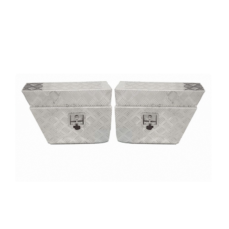 600 x 230 x 400mm Aluminium Pair Ute Toolbox Truck Storage Under Body Tray Storage Strap Tool Box Off Road Tapper