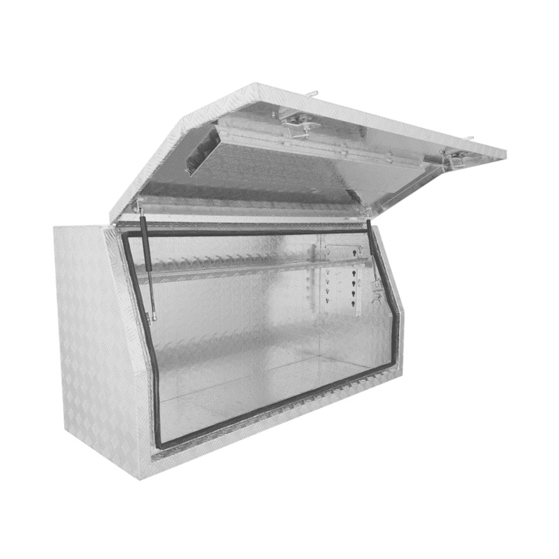 1400 x 500 x 700mm Aluminium Checker Full Side Opening Ute Tool Box Truck Trailer Toolbox Shelving