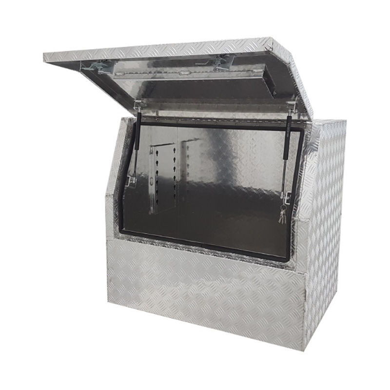 900 x 600 x 820mm Aluminium Checker 3/4 Half Side Opening Ute Tool Box Truck Trailer Toolbox Shelving