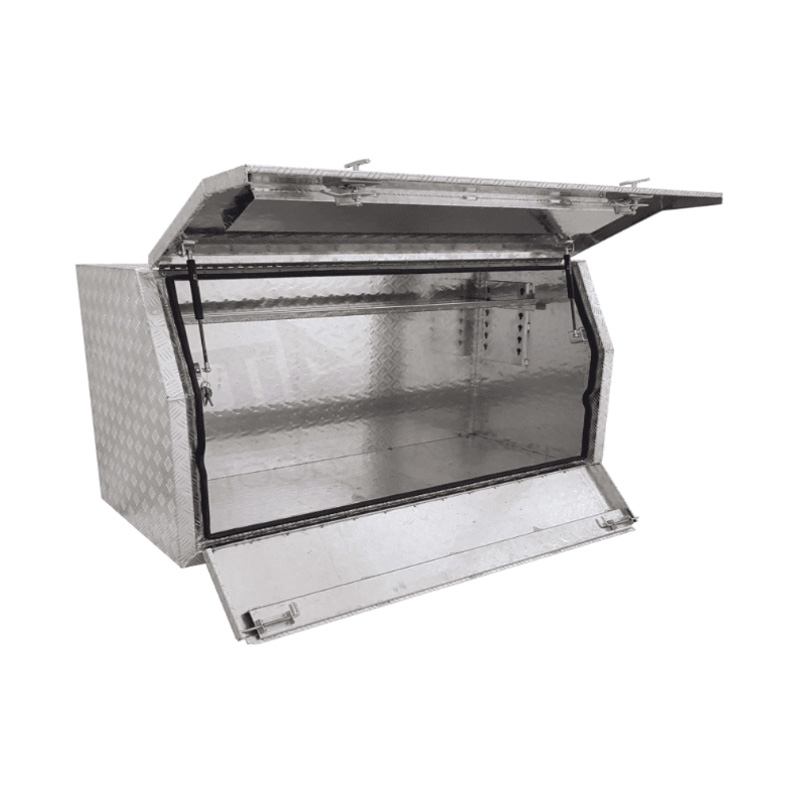 1700 x 600 x 820mm Aluminium Full or Half Side Multi Lid Opening Ute Tool Box Truck Trailer Toolbox Shelving