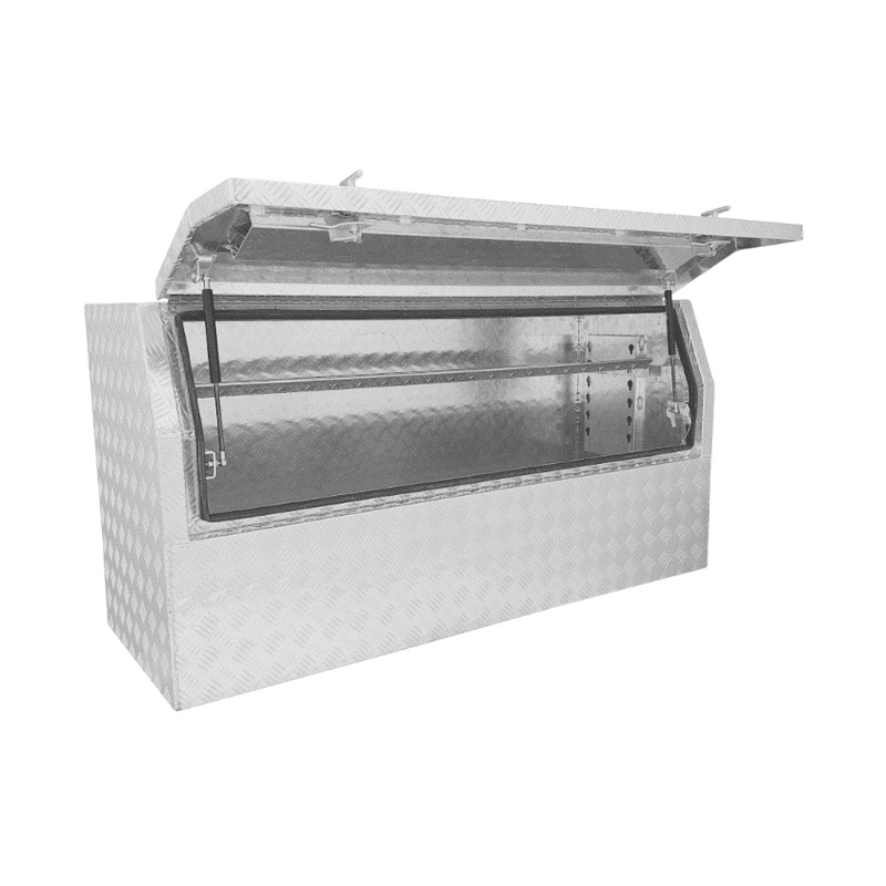 1400 x 500 x 700mm Aluminium Checker 3/4 Half Side Opening Ute Tool Box Truck Trailer Toolbox Shelvingx