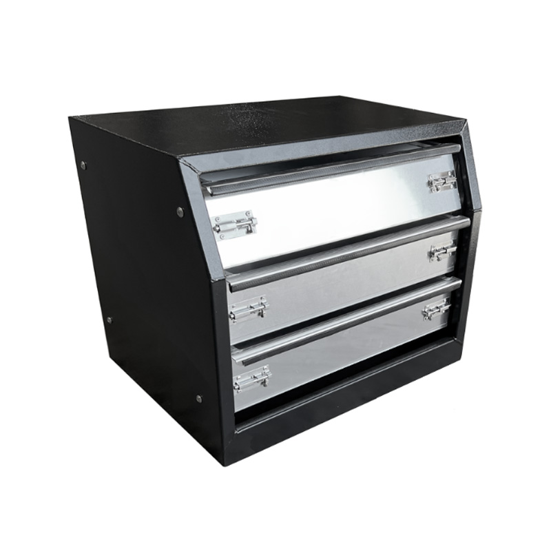 600 x 430 x 450mm Black Aluminium 3 Drawer Unit for Ute Truck Tool box Canopy Caravan Tool Box