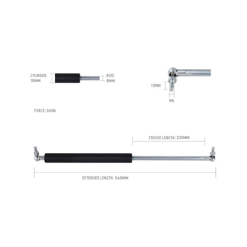 Gas Strut 230-540/260N GS230-540-260N