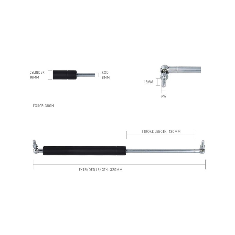 Gas Strut 120-320/380N GS120-320-380N