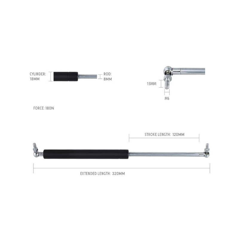 Gas Strut 120-320/180N GS120-320-180N