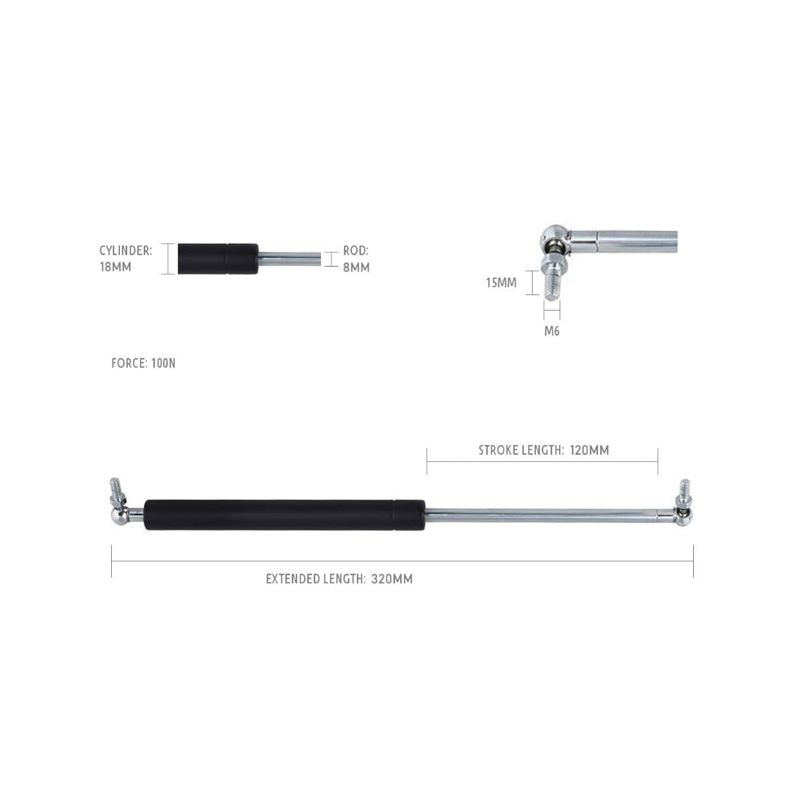 Gas Strut 120-320/100N GS120-320-100N