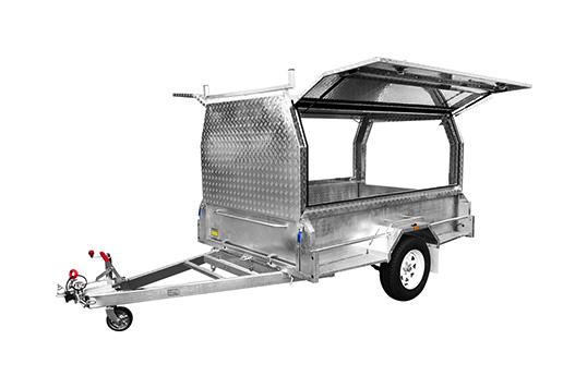 7×5ft Tradesman/ Builders Trailer with Aluminium Canopy